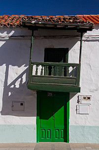 Balcony and small door at a house in La Aldea