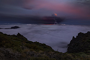 Volcán Cumbre Viejo desde Roque de los Muchachos - La Palma