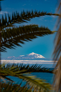 Snow-capped Teide as seen from Arguineguín